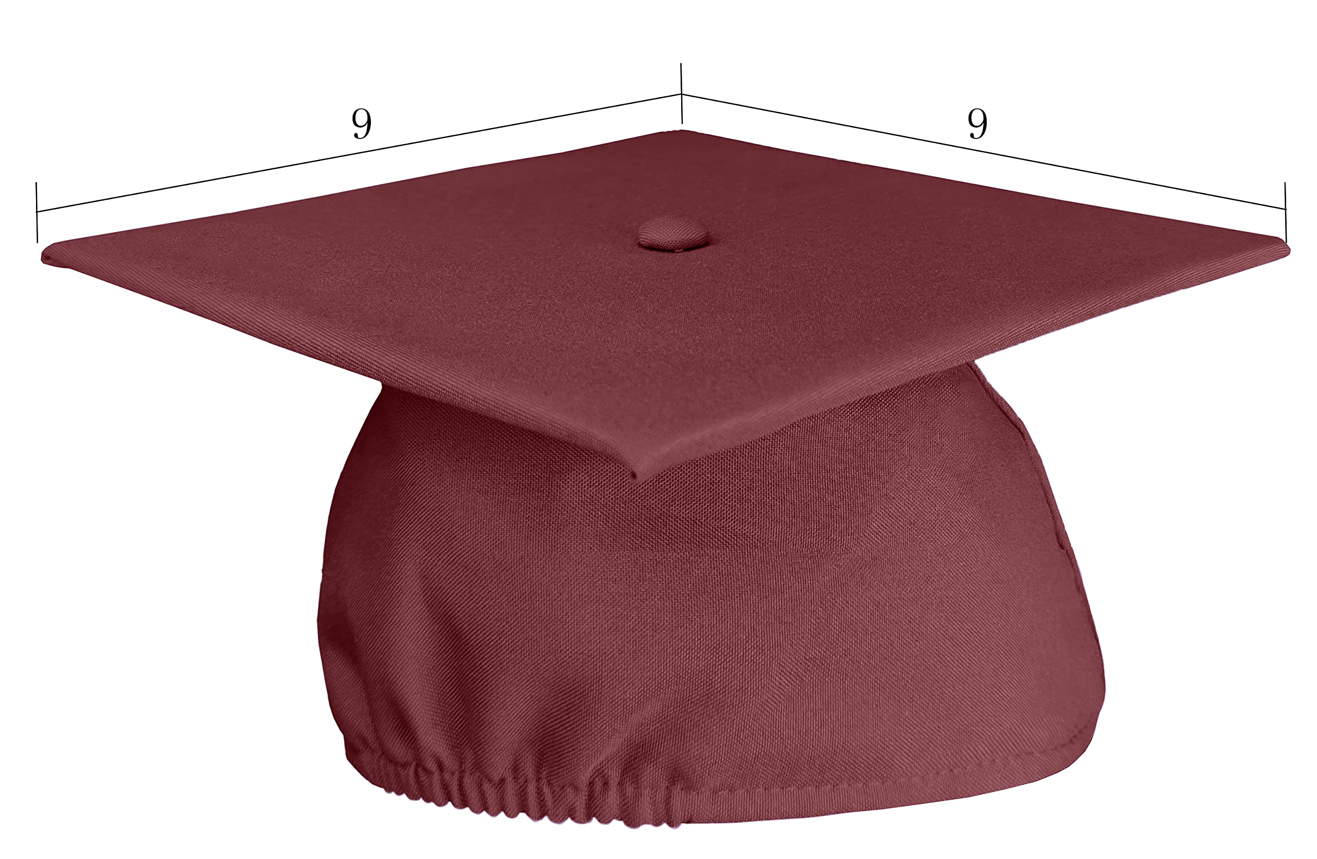 GradPlaza Unisex Multicolor Matte Graduation Cap for School Ceremony Maroon