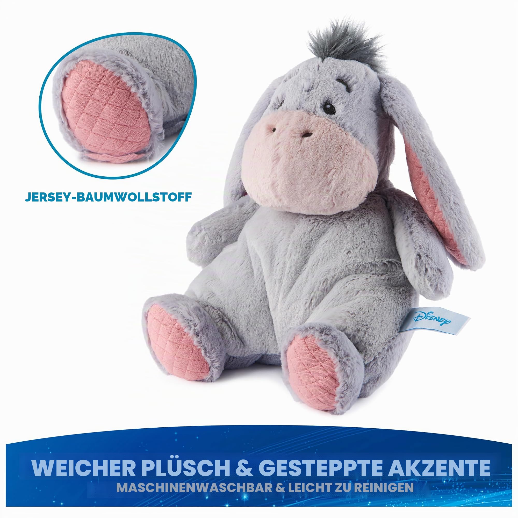 GUND Disney Offizieller I-Aah Oh So Snuggly Plüsch, Winnie Puuh, I-Aah Esel, Stofftier ab 1 Jahren, Grau, 31,8 cm