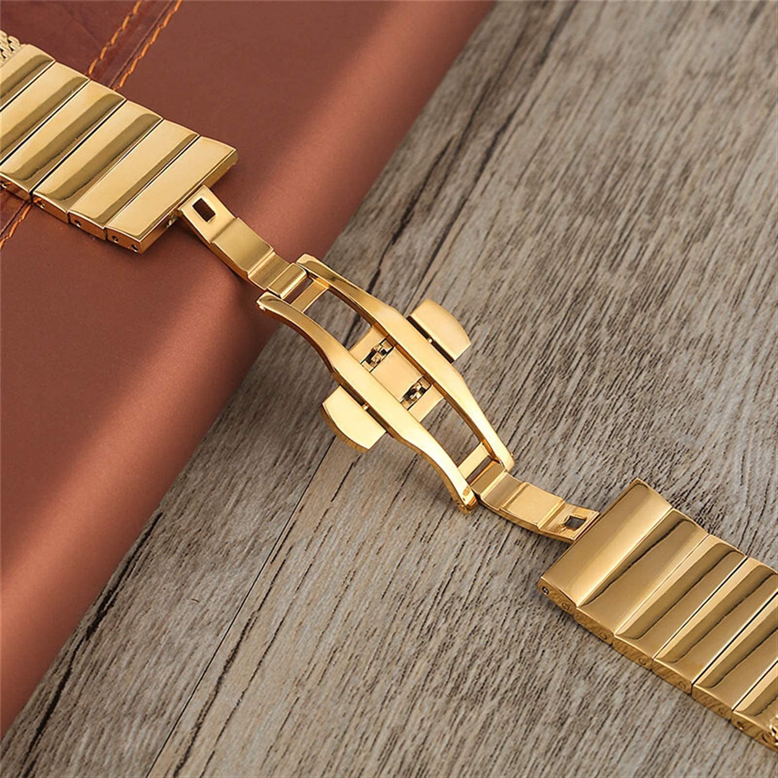 Correa de Reloj, Correa de Reloj de Malla de Acero Inoxidable de 18mm, 20mm, 22mm y 24mm, Correa de Repuesto, Hebilla de Mariposa, Correa de Reloj