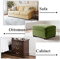 Vista 3 de AORYVIC Juego de 4 patas cuadradas para sofá, patas de repuesto de madera de 2 pulgadas para muebles, color marrón oscuro