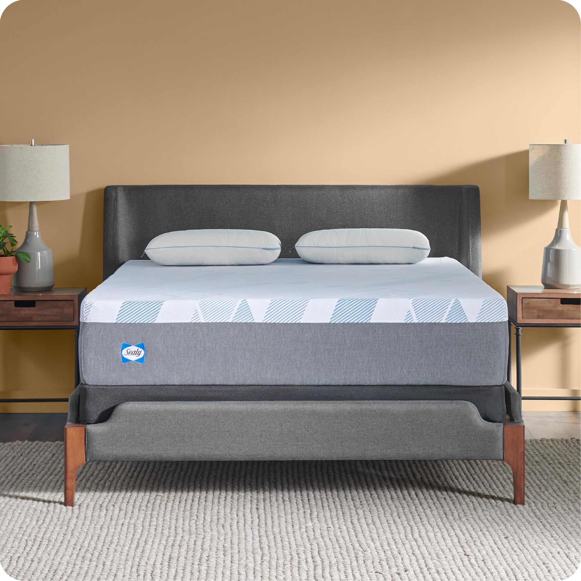 - Dreamlife 12” Foam Mattress-in-a-Box, Queen, SealyComfort Gel Memory Foam, SealySupport Transition Foam, Surface-Guard Technology