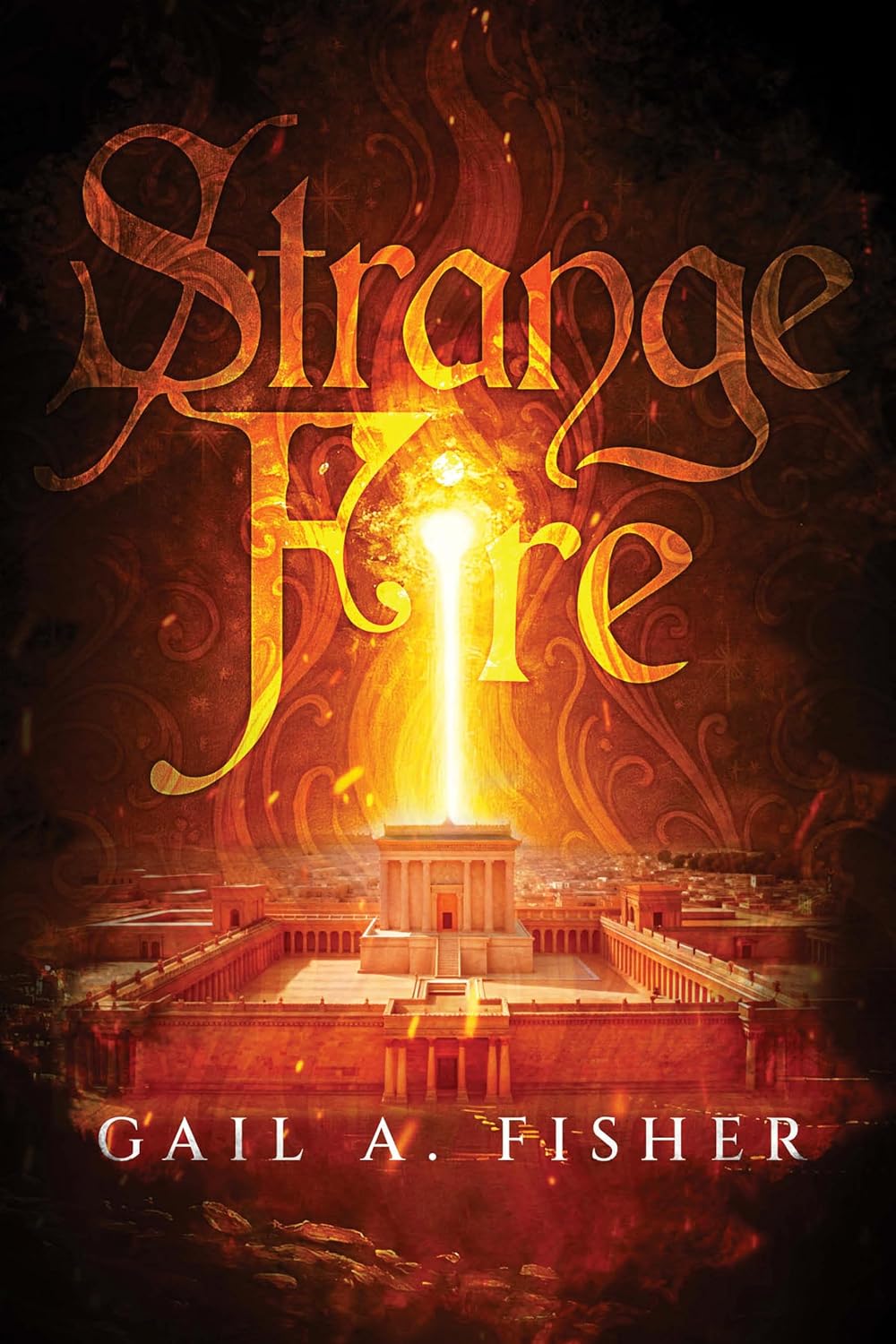 Book Cover fire around book Title