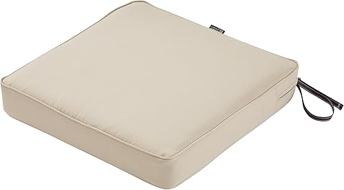 Classic Accessories Montlake - Cojín cuadrado resistente al agua de 19 x 19 x 3 pulgadas, para asiento de exterior, cojín para silla de muebles de