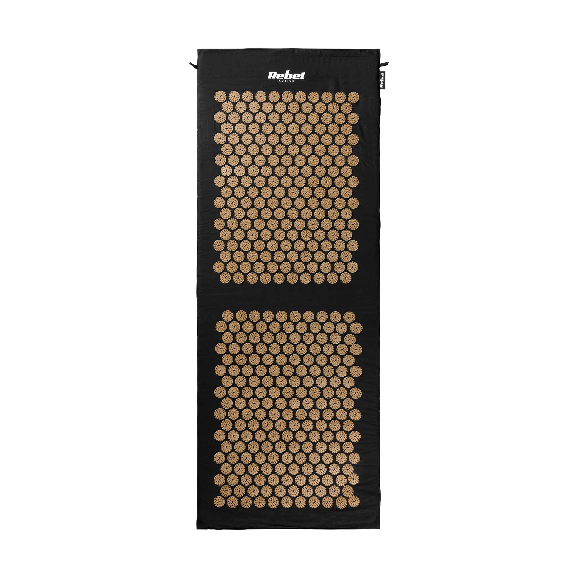 Rebel Electro Tappetino per la salute con punte per digitopressione con cuscino 130 x 50 cm XXL punte dorate RBA-6003-GL