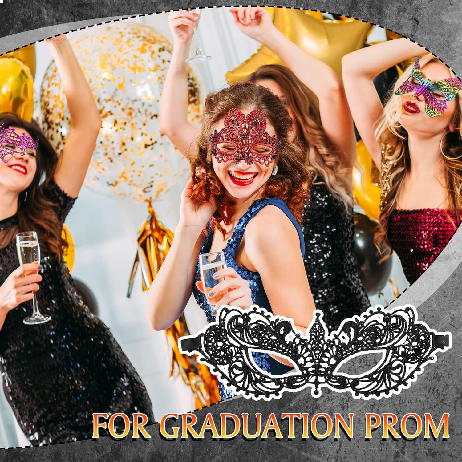 50 Pcs Lace Mask Masquerade Venetian Eyemask Halloween Woman Lace Mask for Halloween Masquerade Carnival Party Costume Ball - Image 5