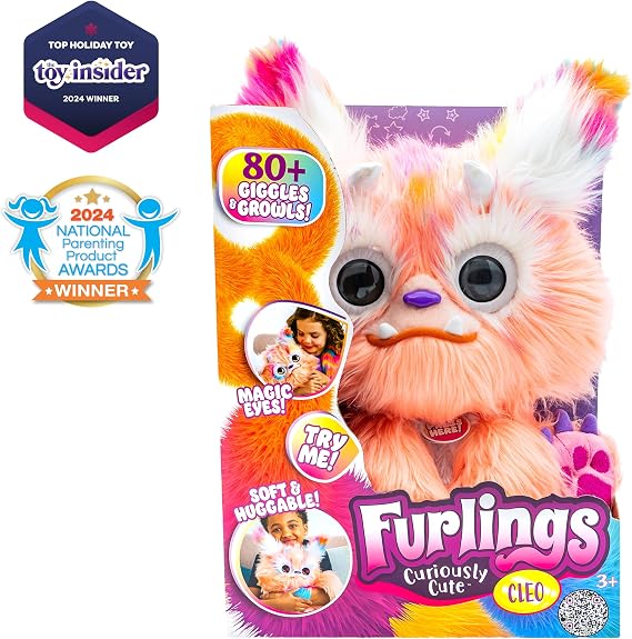 Furlings Cleo - 13 Interactive Plush Toy, 80+ Sounds & Animations, Gift for Girls & Boys 3+