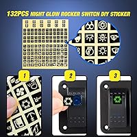 Vista 5 de Nilight Panel de Interruptor Basculante de 8 Bandas de Aluminio, Interruptor Basculante de Palanca de 5 Pines, Interruptor de Encendido/Apagado, Azul