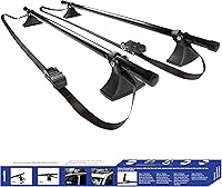 Seah Hardware Universal Roof Rack Cross Bars 48" Pair - Heavy Duty Steel, 170 lbs Capacity for 4-Door Cars
