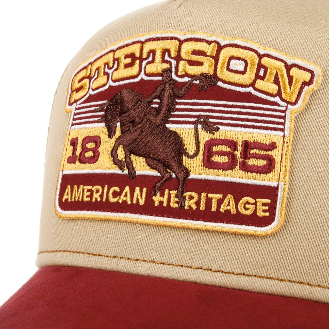 Stetson Cappellino Trucker Heritage Rodeo Uomo - cap Berretto Baseball Mesh Snapback, con Visiera, Fodera, Fodera Estate/Inverno Primavera Estate Autunno Inverno