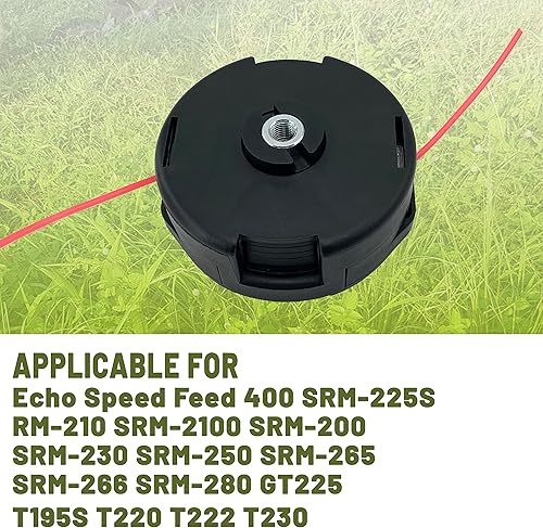 Miniatura 3 de CXCESNS Paquete de 4 cabezales de recortadora universales para desbrozadoras Speed Feed 400 SRM210 SRM230SRM250 SRM251PAS210PAS211 PAS225 PAS230