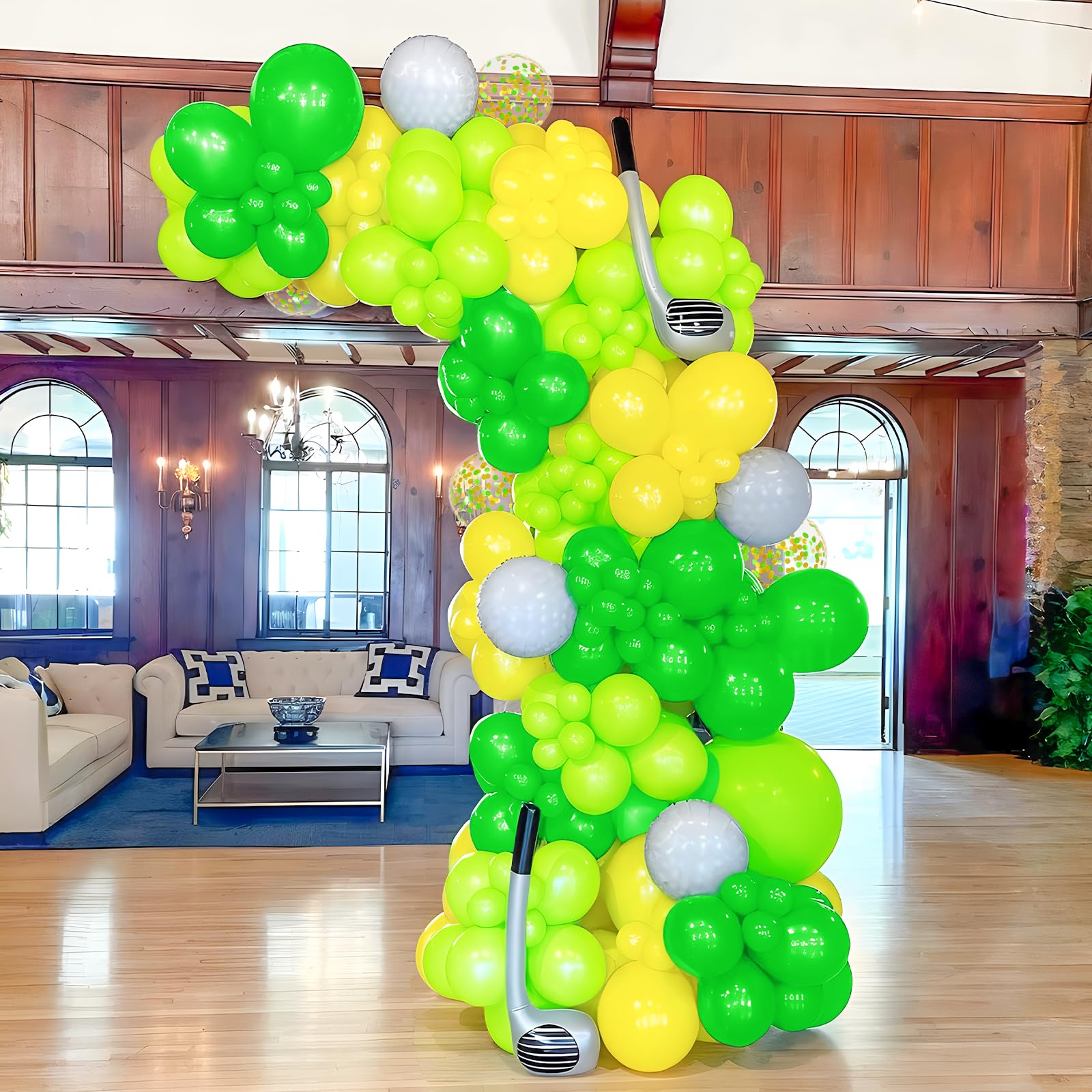 50 Palloncini Verde Giallo Con Coriandoli - Per Feste E Decorazioni - Foto 6