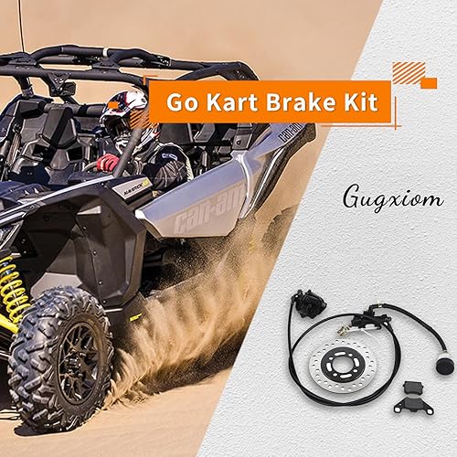 Miniatura 2 de Go Kart - Sistema hidráulico de pinza de freno de disco trasero, kit de freno Go Kart para 50 cc, 110 cc, 125 cc, 150 cc, 200 cc, 250 cc,