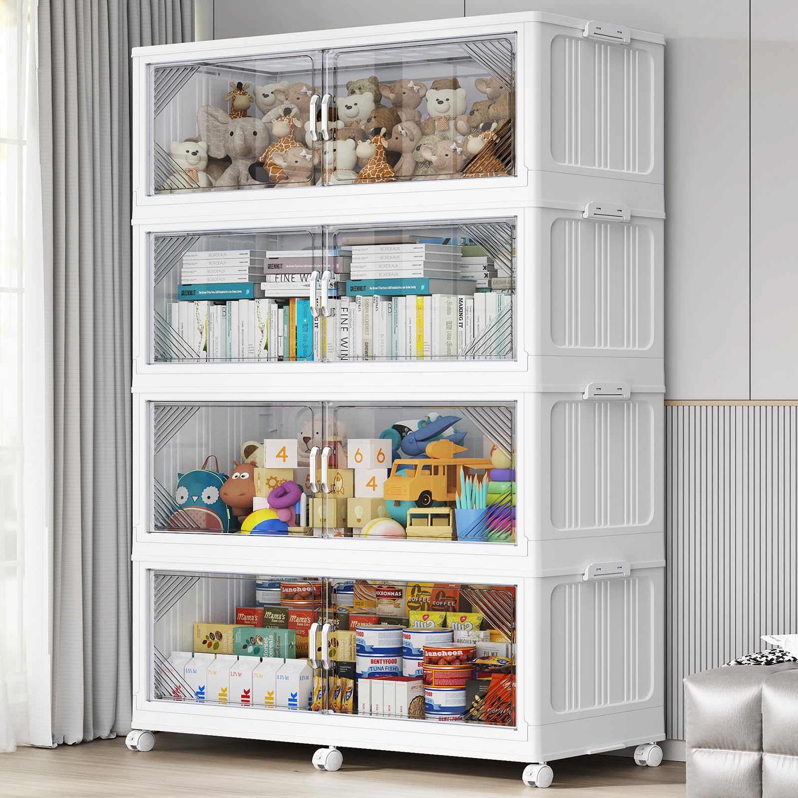 Amazon.com - BROVIEW V60 880QT Plastic Stackable Storage Bins with