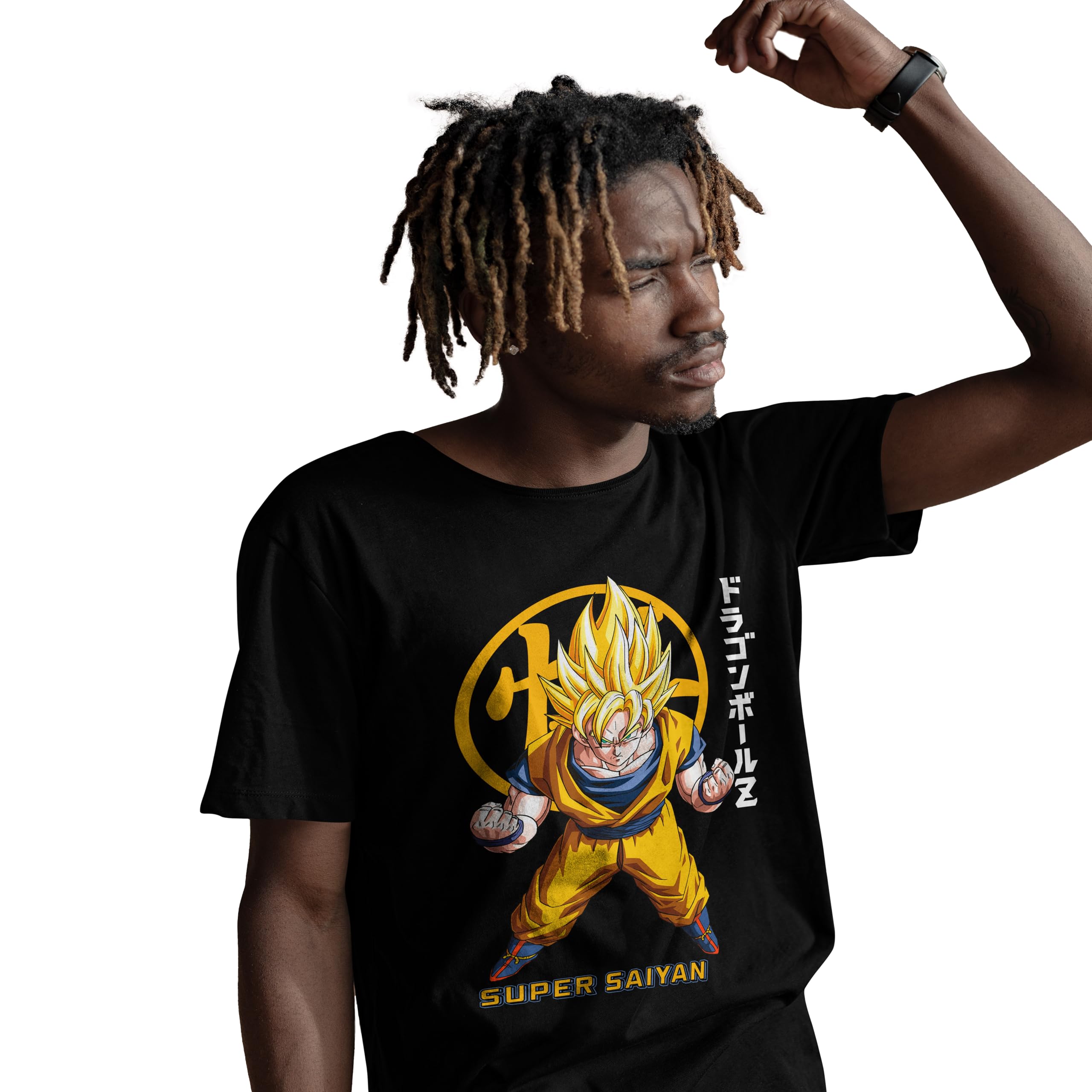 Goku Super Sayan Dragon Ball Z Camiseta | Artículo Licenciado Oficial | Unisex | Gris Jaspeado | XL