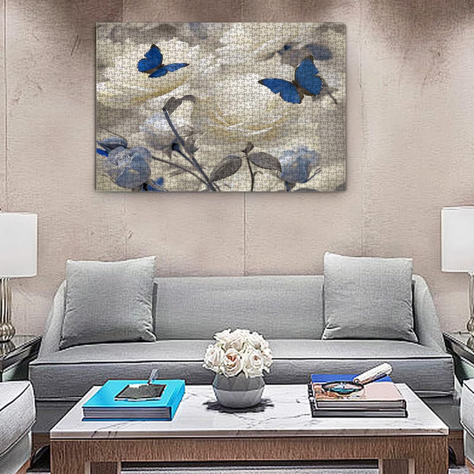 Puzzle dla dorosłych, 5000 sztuk, trudne drewniane puzzle, gra, gra logiczna, gra ręczna, dekoracja rodzinna, kreatywna rozrywka, prezent 105 x 156 cm kwiat motyl 3 K0F-122
