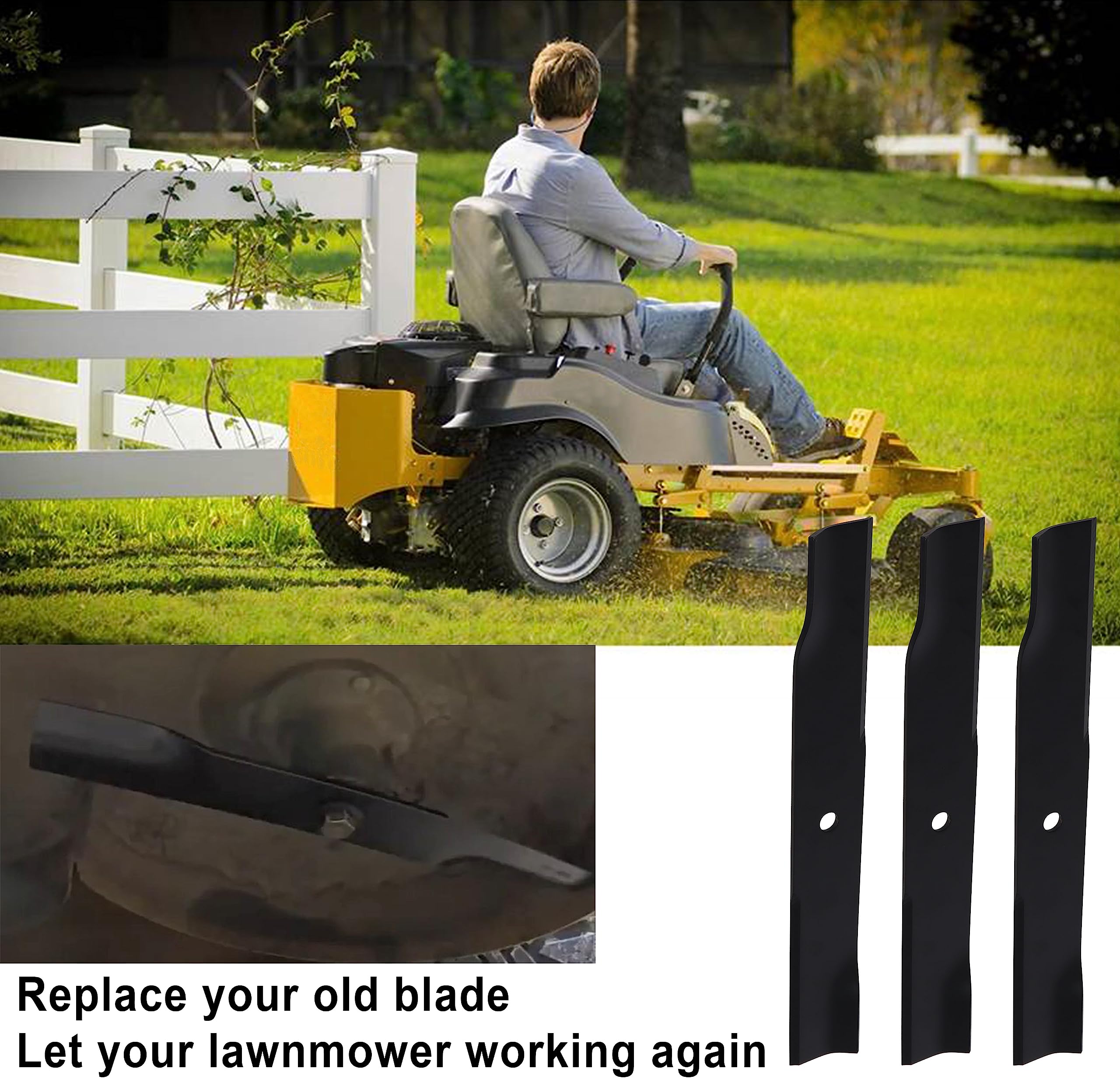 Hustler Raptor Sd 54 Blades 601124 54 Inch Mower Blades Compatible