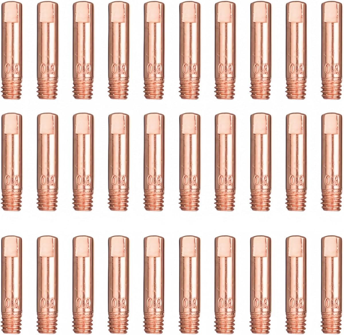 Mig Welder Tips 30-Pack .035” 0.9mm Welding Tips Contact Tip for Mig Welding Gun Welding Torch MIG Gun Replacement,Welding Accessories, Copper (.035” tips)