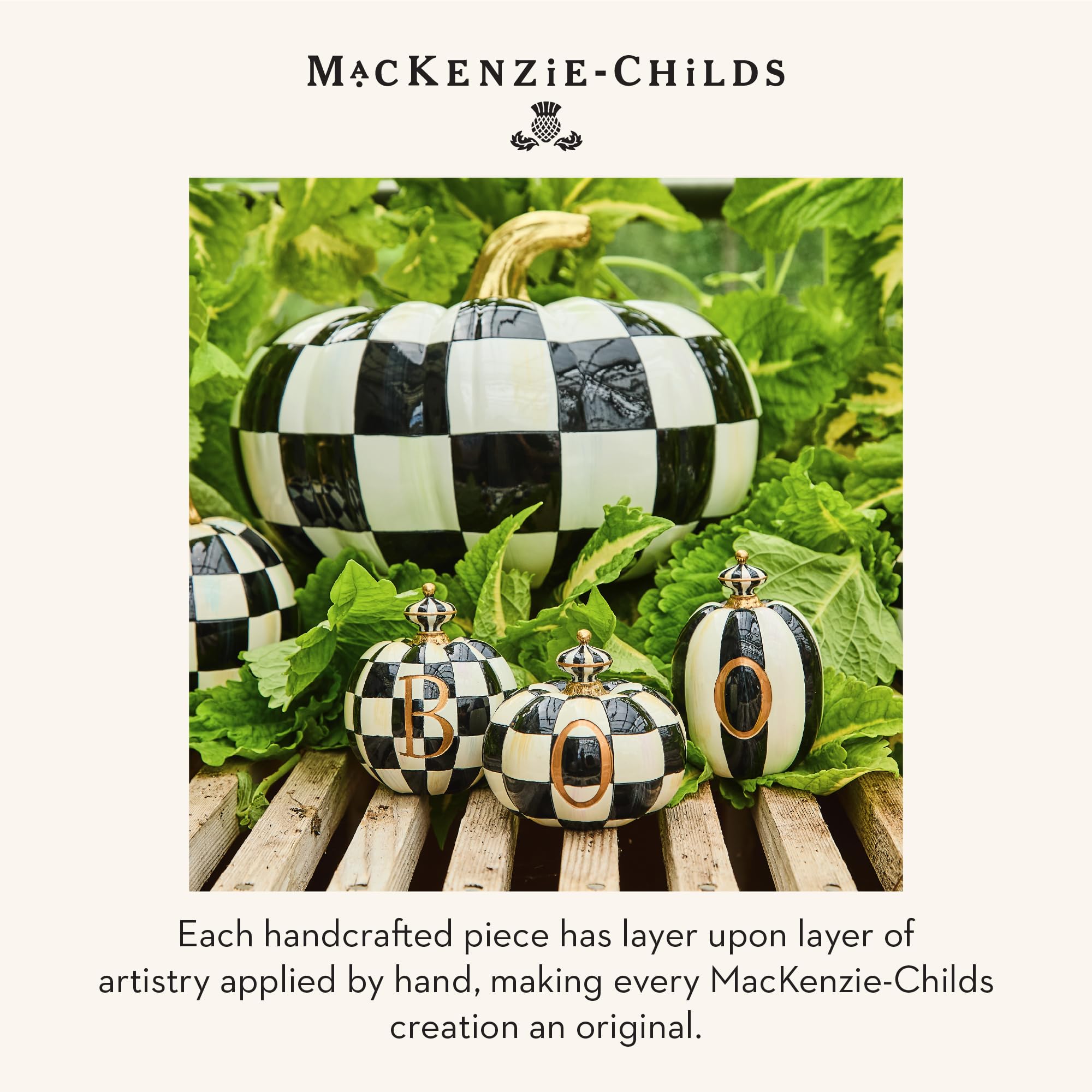 Mackenzie Childs パンプキン 6個セット spooky Amazon.com: MACKENZIE-CHILDS “Boo” Resin Pumpkin Decor Set