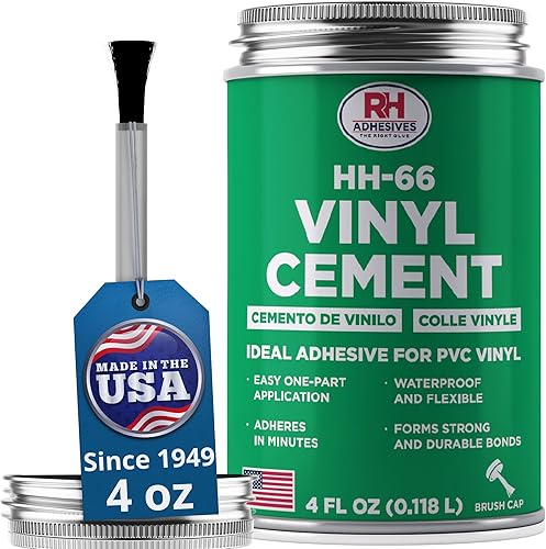 HH-66 Vinyl Cement 4 oz - Waterproof PVC & Vinyl Glue for Pools, Tarps