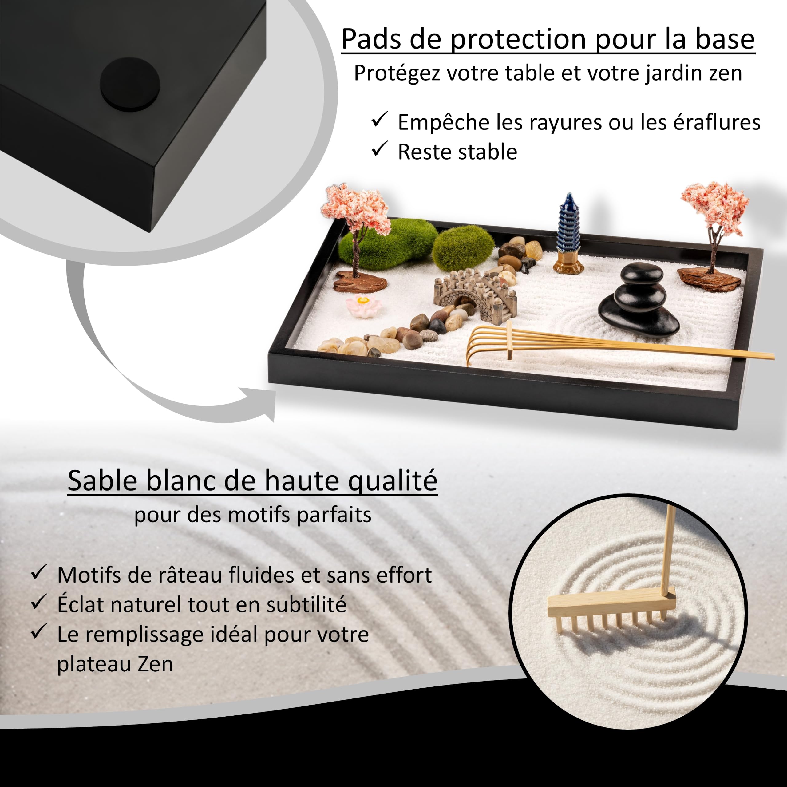 Island Falls Home Kit de Jardin Zen Miniature 11x8 Pouces. Deco Japonaise