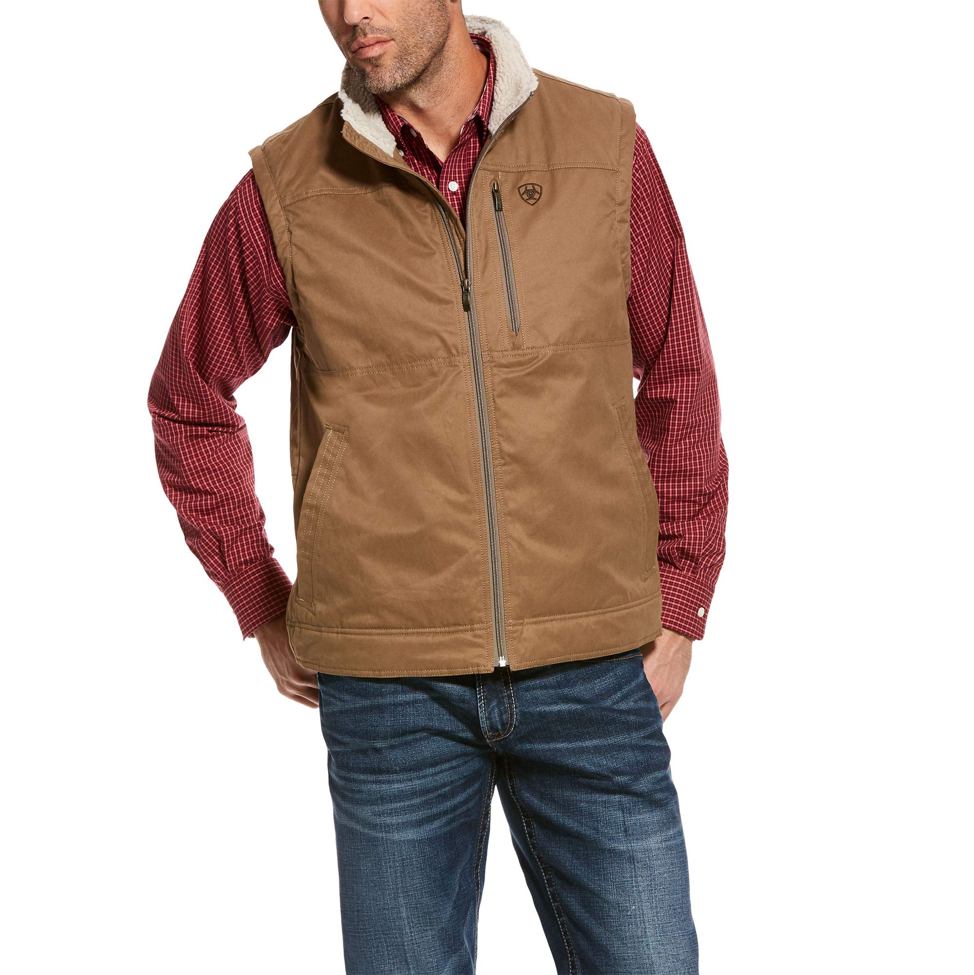 ARIAT Men's Grizzly Canvas Vest