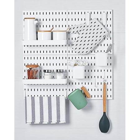 XILYZMO Pegboard, Wood Pegboard Combination Wall Organizer Kit, Wall Mount Peg Board Divider, Craft Organizer Peg Board Display For Bedroom Study(Green,40x60cm - View #2