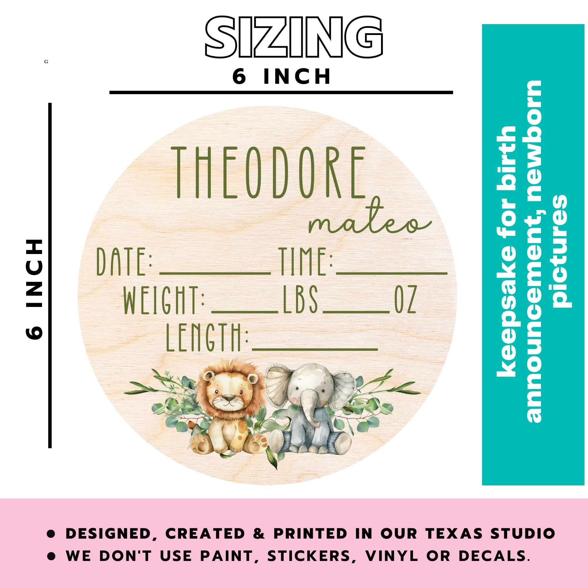 Birth Announcement Sign for Hospital - Welcome Baby Sign - Baby Boy Announcement Sign for Hospital - Baby Announcement Sign - Personalized Birth Stats Wood Announcement - Newborn Hospital Sign