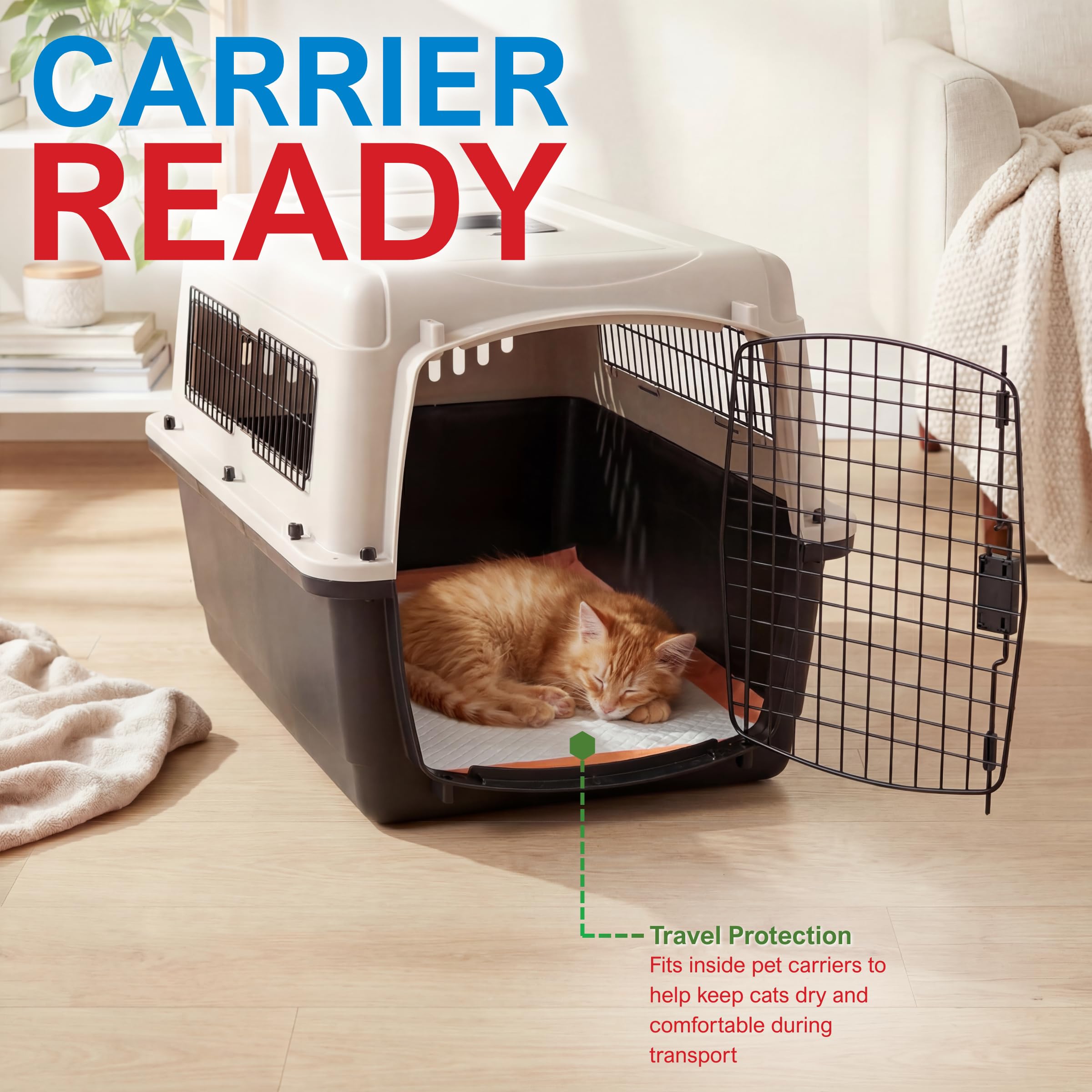 MED PRIDE Lot de 100 tapis de dressage pour chien avec appât jetables, ultra absorbants avec technologie à 6 couches - Anti-fuites et imperméables pour chiens, chats, lapins [55,9 x 61 cm]