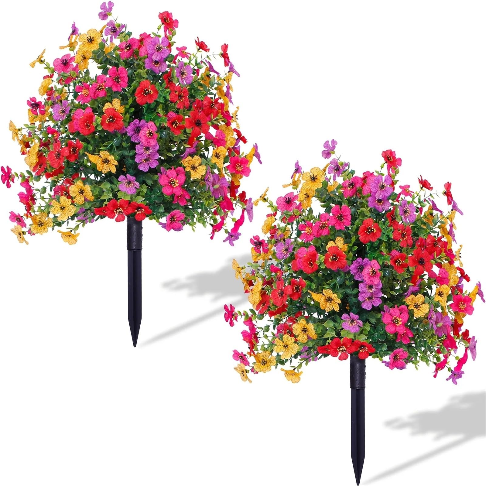 SPPEOUKJ 2pcs, Artificial Plant Flowers, Suitable For Outdoor Courtyard Decoration, Indoor Home Decoration, Balcony