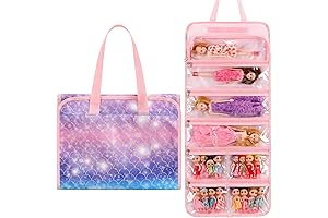 JIANYA - Doll Clothes Organizer Storage, Clear View Storage for Small Mermaid Scales