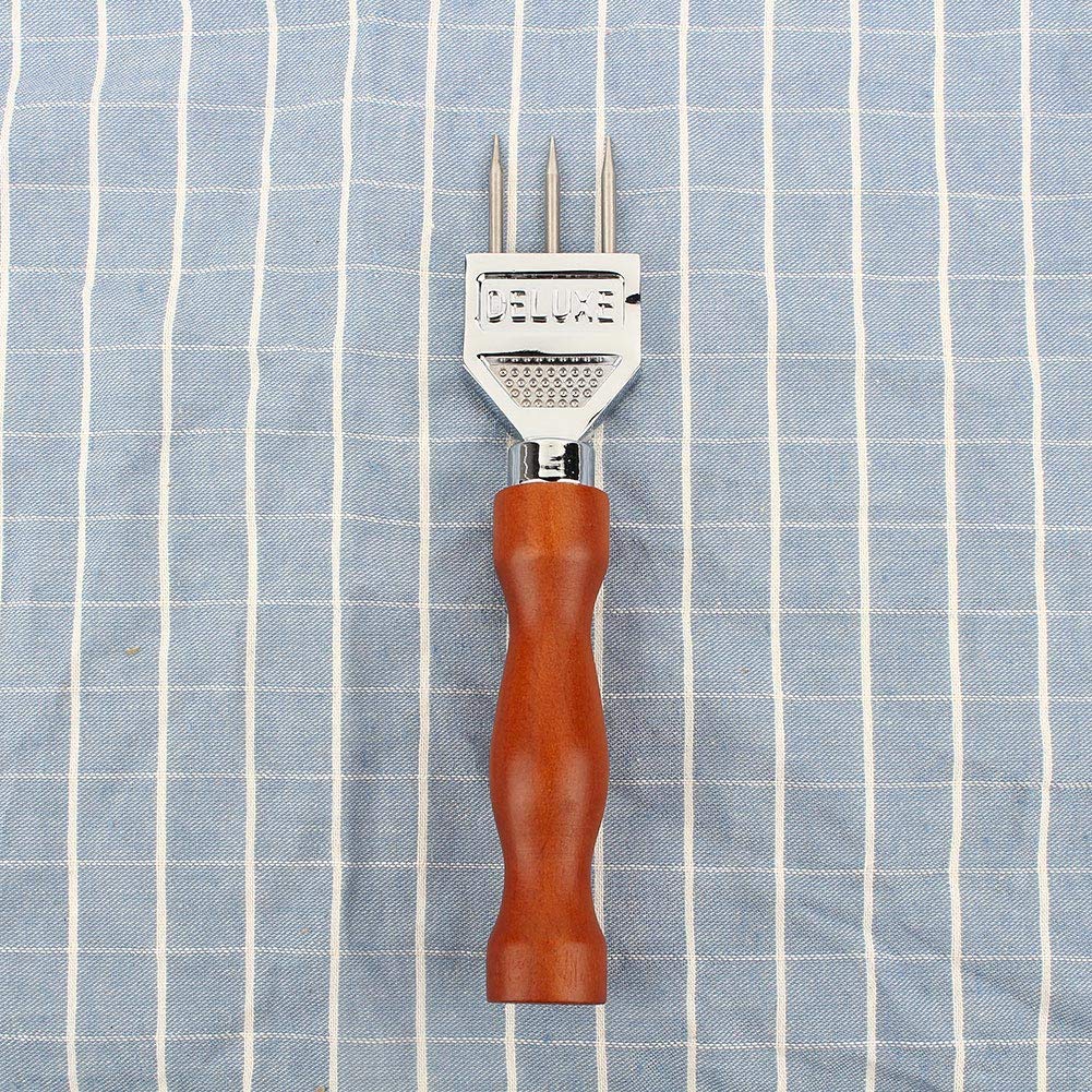 Fdit Scalpello per ghiaccio in acciaio inox, 18 cm, strumento per la rimozione del ghiaccio con manico in legno, professionale, per negozi di tè al latte, accessori per baristi