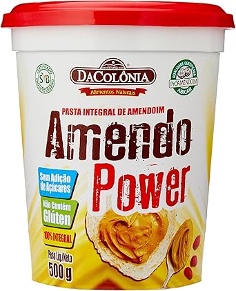 DaColônia Amendopower - Pasta De Amendoim Integral, Zero, 500G Menor preço em DaColônia Amendopower - Pasta De Amendoim Integral, Zero, 500G