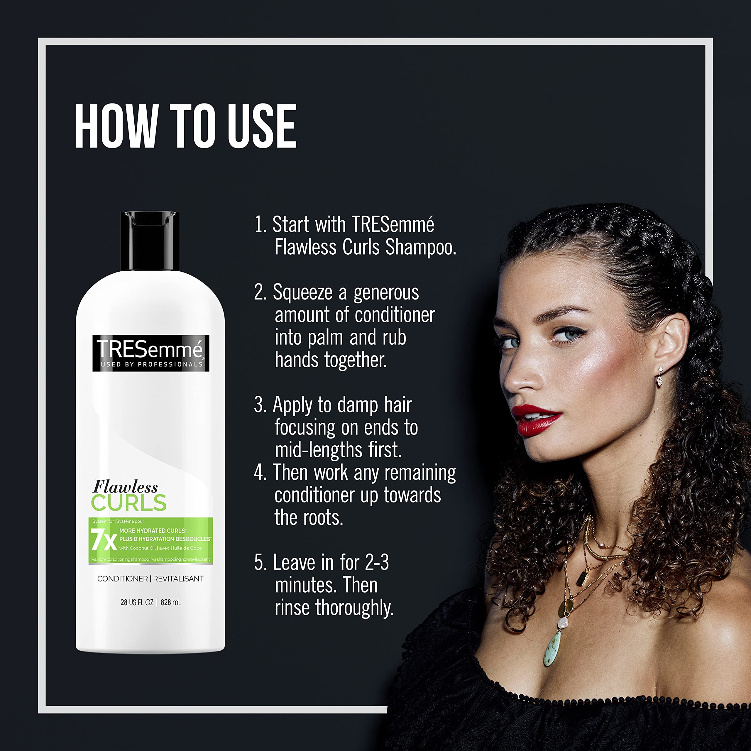 TRESemmé Flawless Curls Conditioner Deep Conditioner for Curly Hair