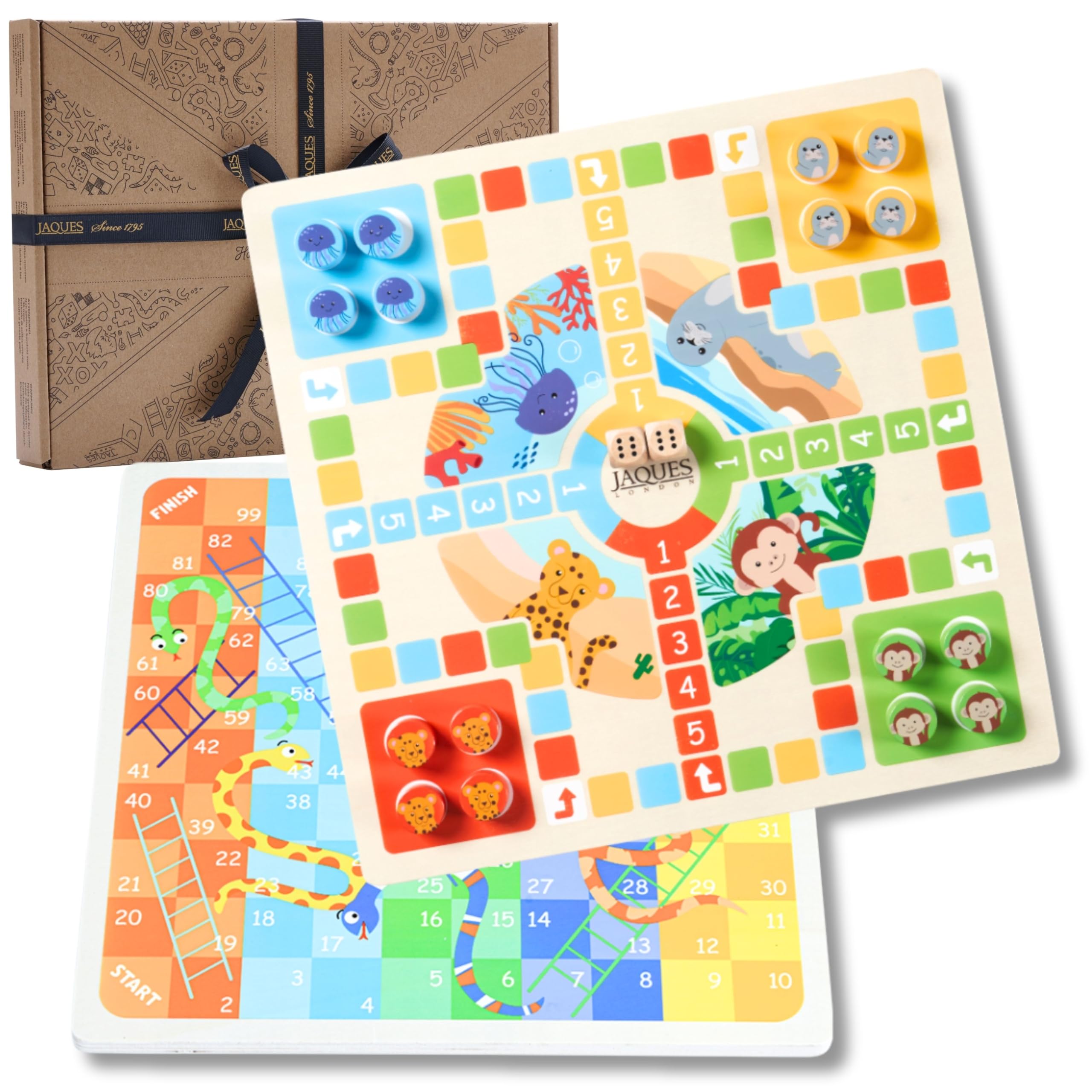 #85 — Jaques of London Snakes and Ladders Game for Kids with Ludo ...