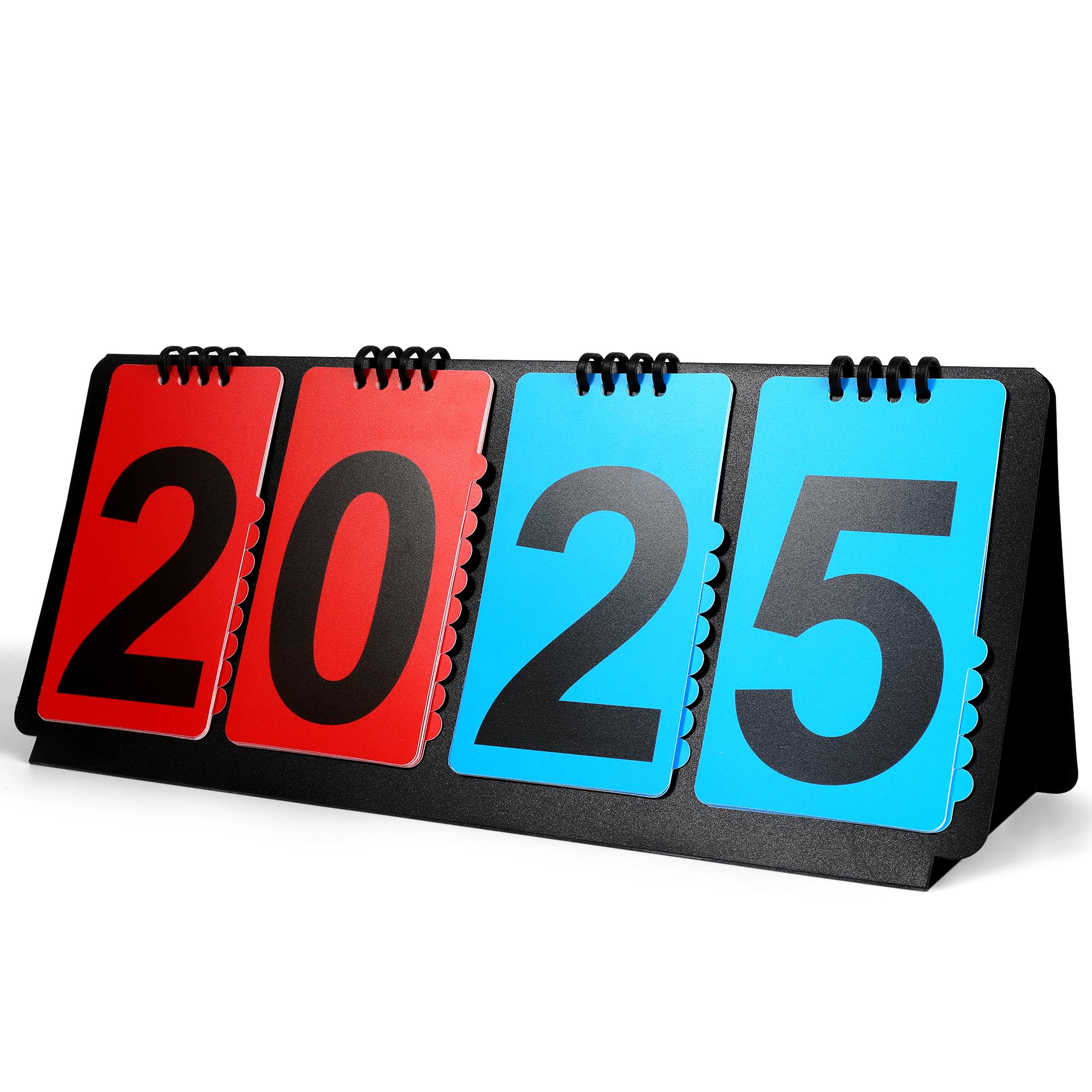 ShYeenei Manual Flip Scoreboard, Portable Multi-Sport Scoreboard Flipper with Detachable Numbers, 4-Digit Counter Score Keeper for Basketball/Baseball/Volleyball/Soccer