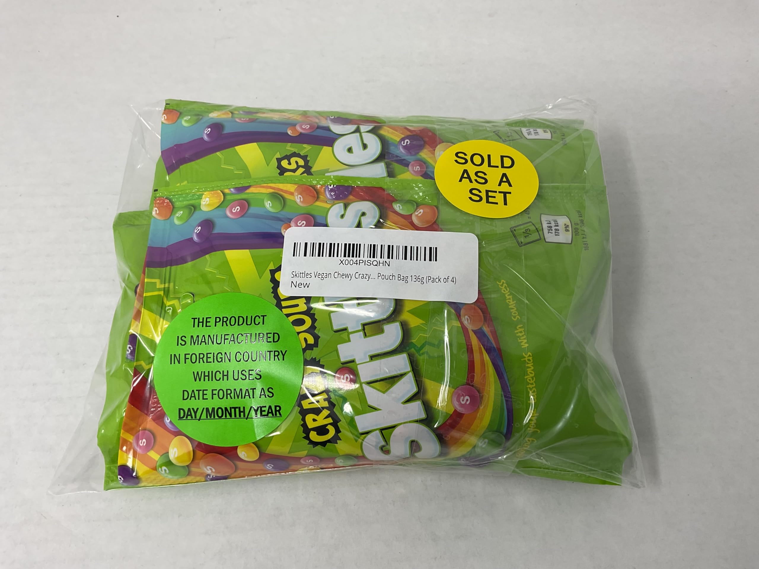 Amazon.com : Skittles Vegan Chewy Crazy Sour Sweets Fruit