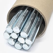 Pack of 10, M8 x 1m (1000mm) Zinc Plated Threaded Rod/Bar