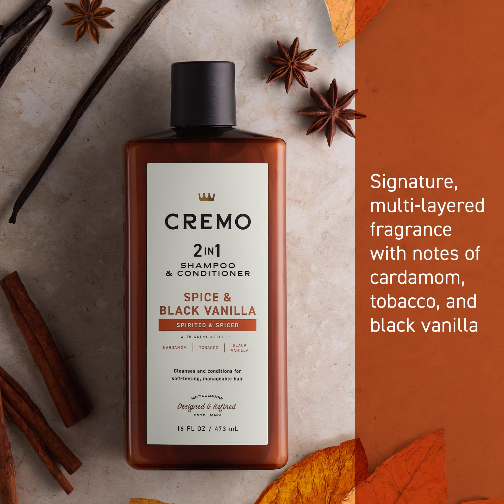 Amazon.com: Cremo Spice & Black Vanilla 2-in-1 Shampoo
