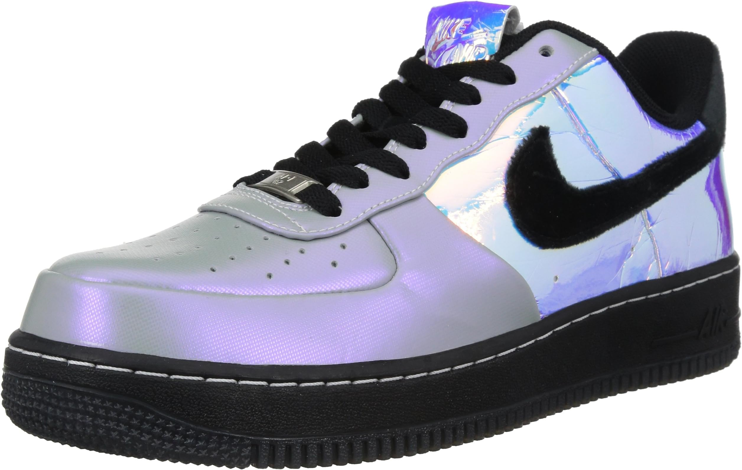 Nike Men's Air Force 1 Low CMFT PRM, Hologram-WHITE/BLACK, 10 M US