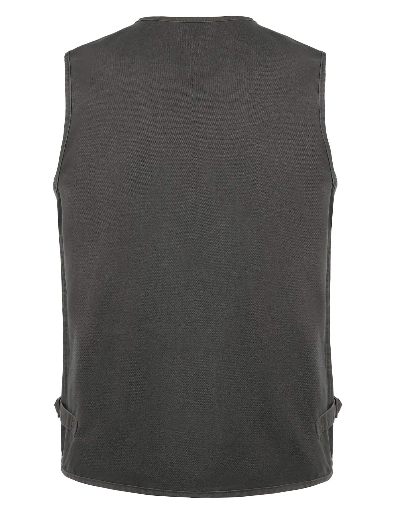 Gilet de Chasse pour Homme Gilet de Pêche à bouton Veste Sans Manches Gilet de Sport pour Camping Pêche Chasse Photographie