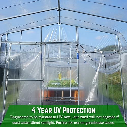 Miniatura 4 de Farm Plastic Supply - Lámina de vinilo transparente - 15 mil - (4' 6" x 5') - Lámina de vinilo de plástico, lámina de vinilo transparente para