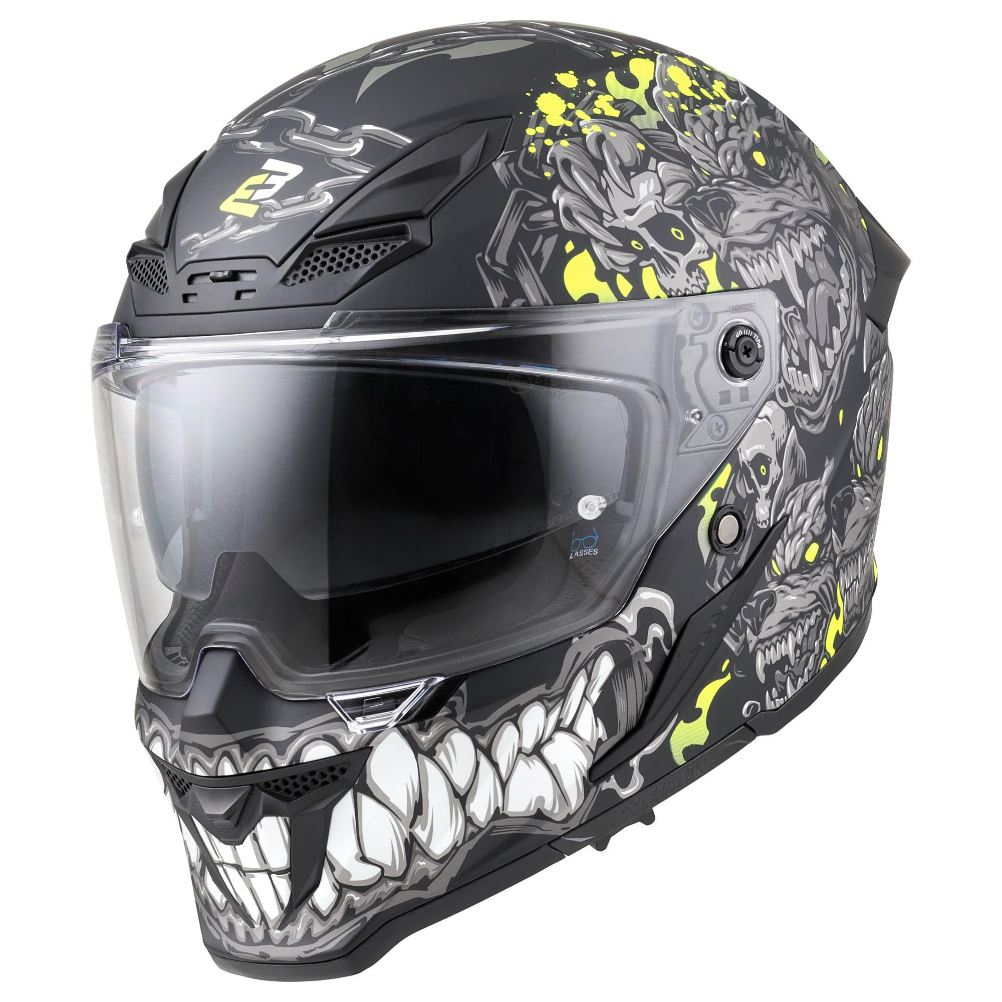 Bogotto Blade Gatekeeper Casque, noir gris jaune, XS