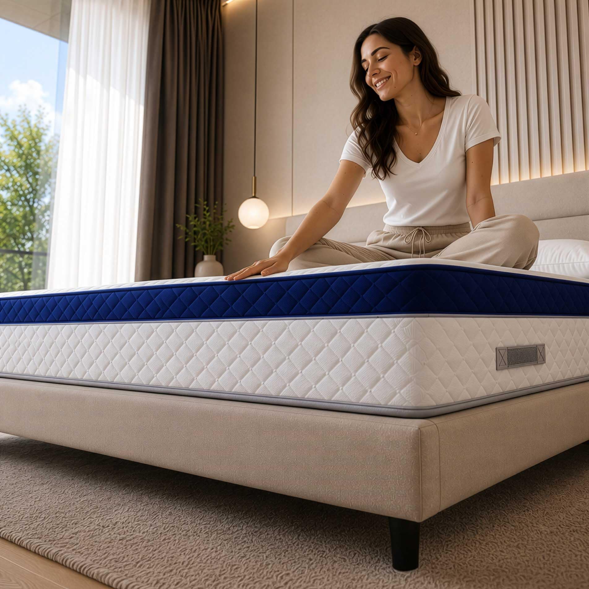 Baldiflex Materasso Una Piazza e Mezza Molle & Memory 5 cm Tago, con Fascia Full Air Sfoderabile e Lavabile a 9 Zone 120x200x26 cm