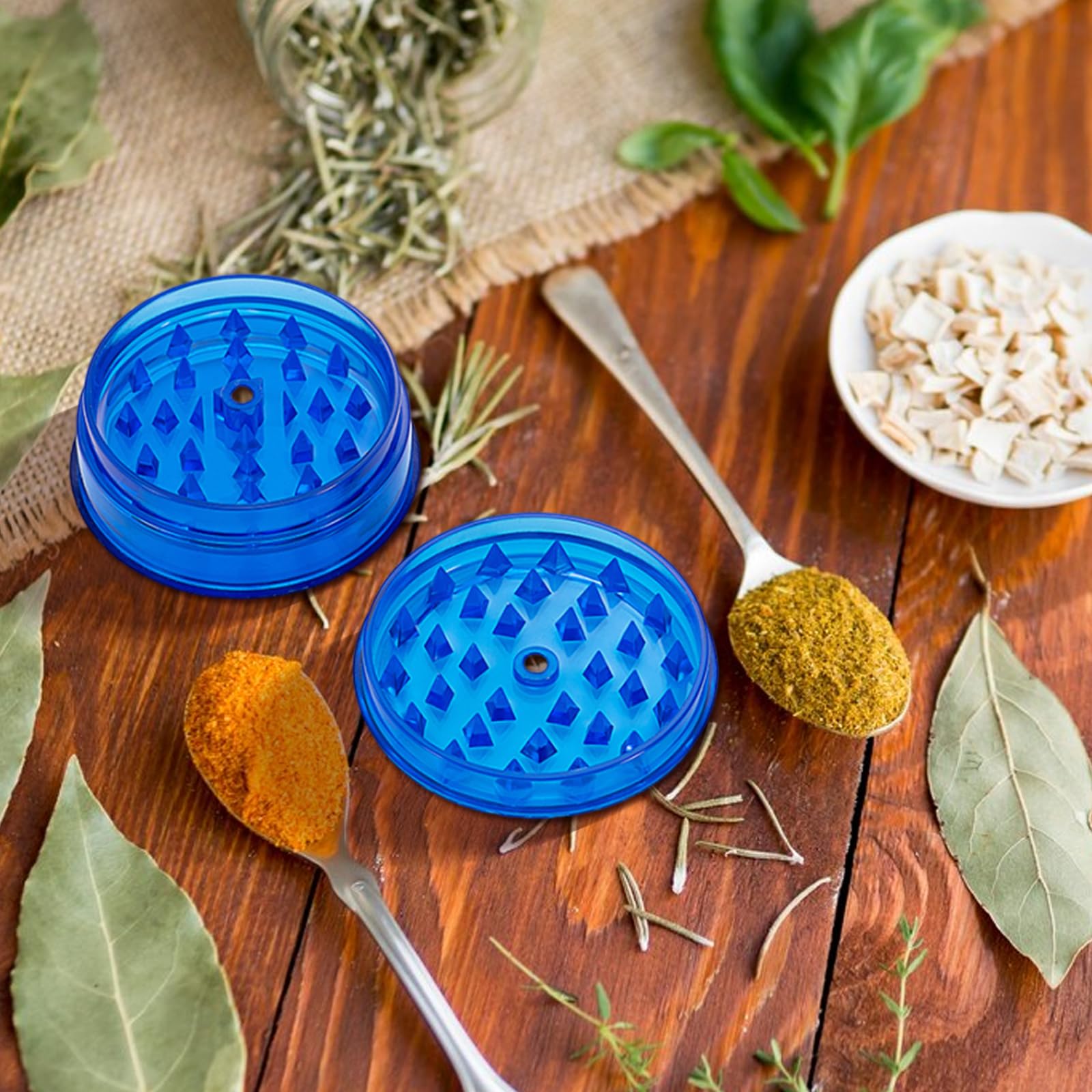 60mm 3 Part No1 Grinder Plastic Herb Shark Teeth Tobacco Storage Non - Foto 8