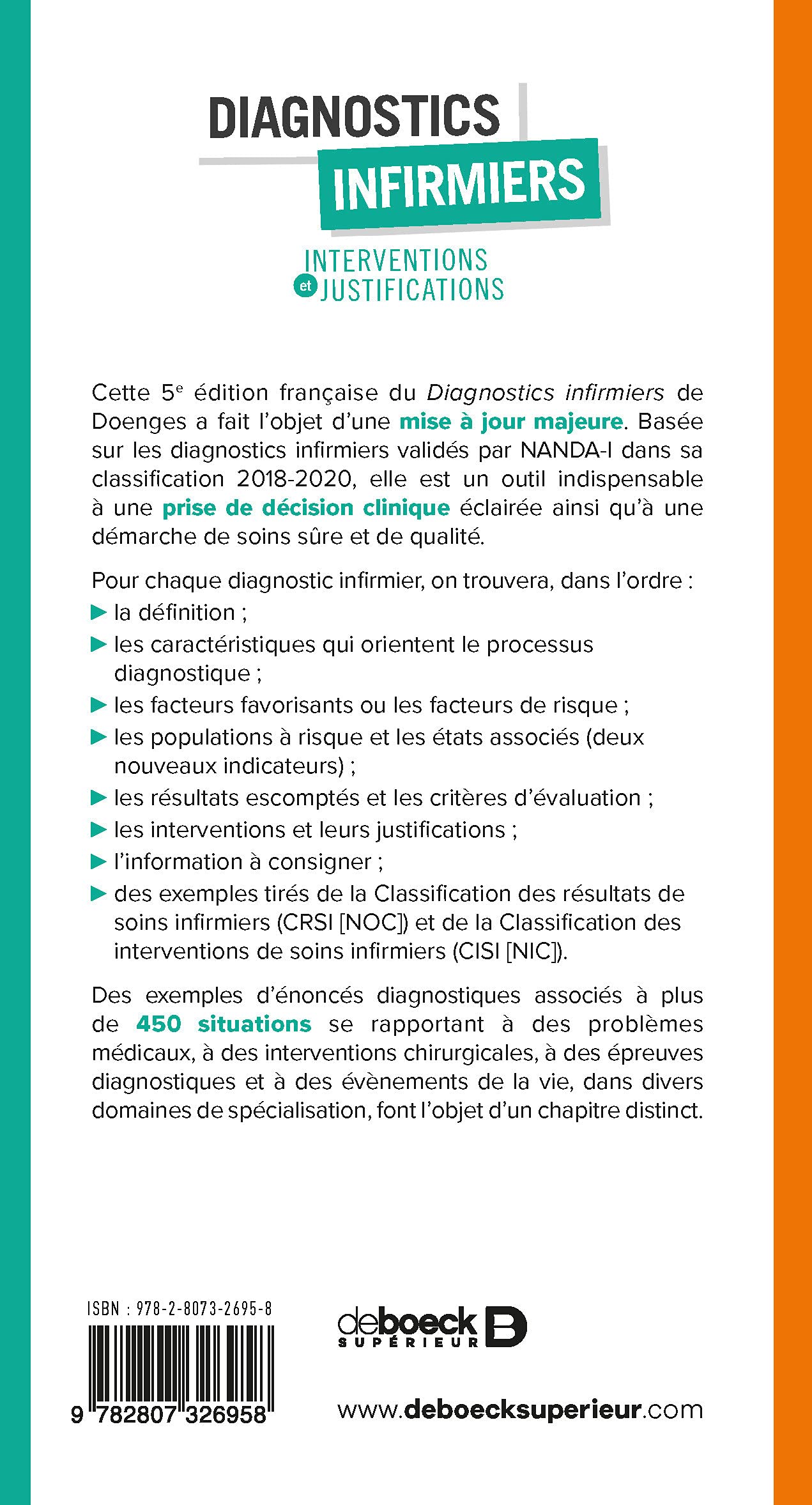 Diagnostics infirmiers: Interventions et justifications