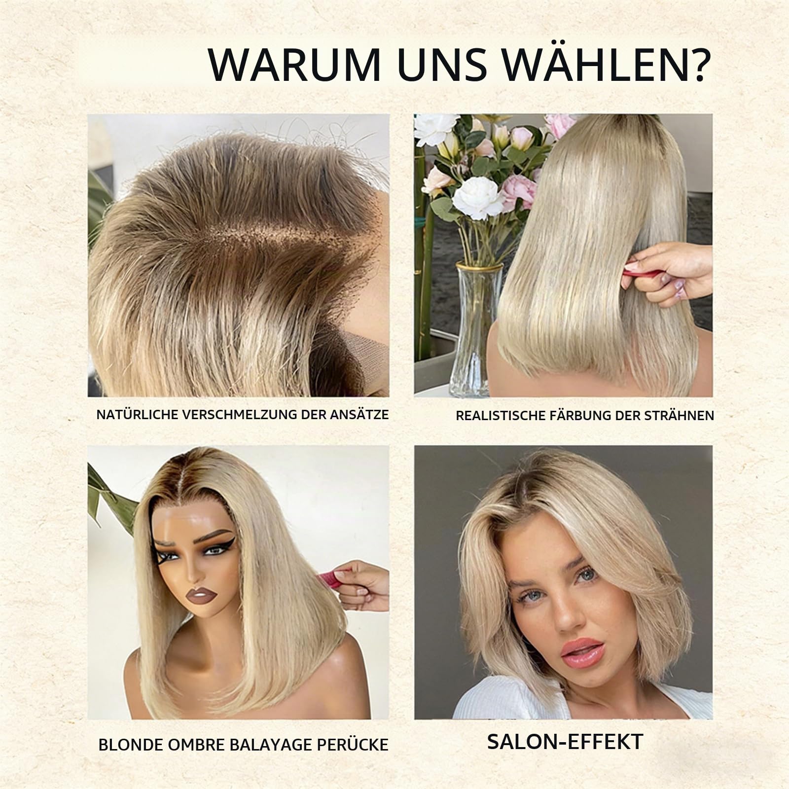 Dichte 200% Perücke Echthaar Aschblond mit hellbraunen Ansätzen 13x4x1 Spitzenfront Perücken aus 100% Remy EchthaarLänge 30 cm für Blond Perücke Damen Alltag Party Chemotherapie Human Hair Wigs