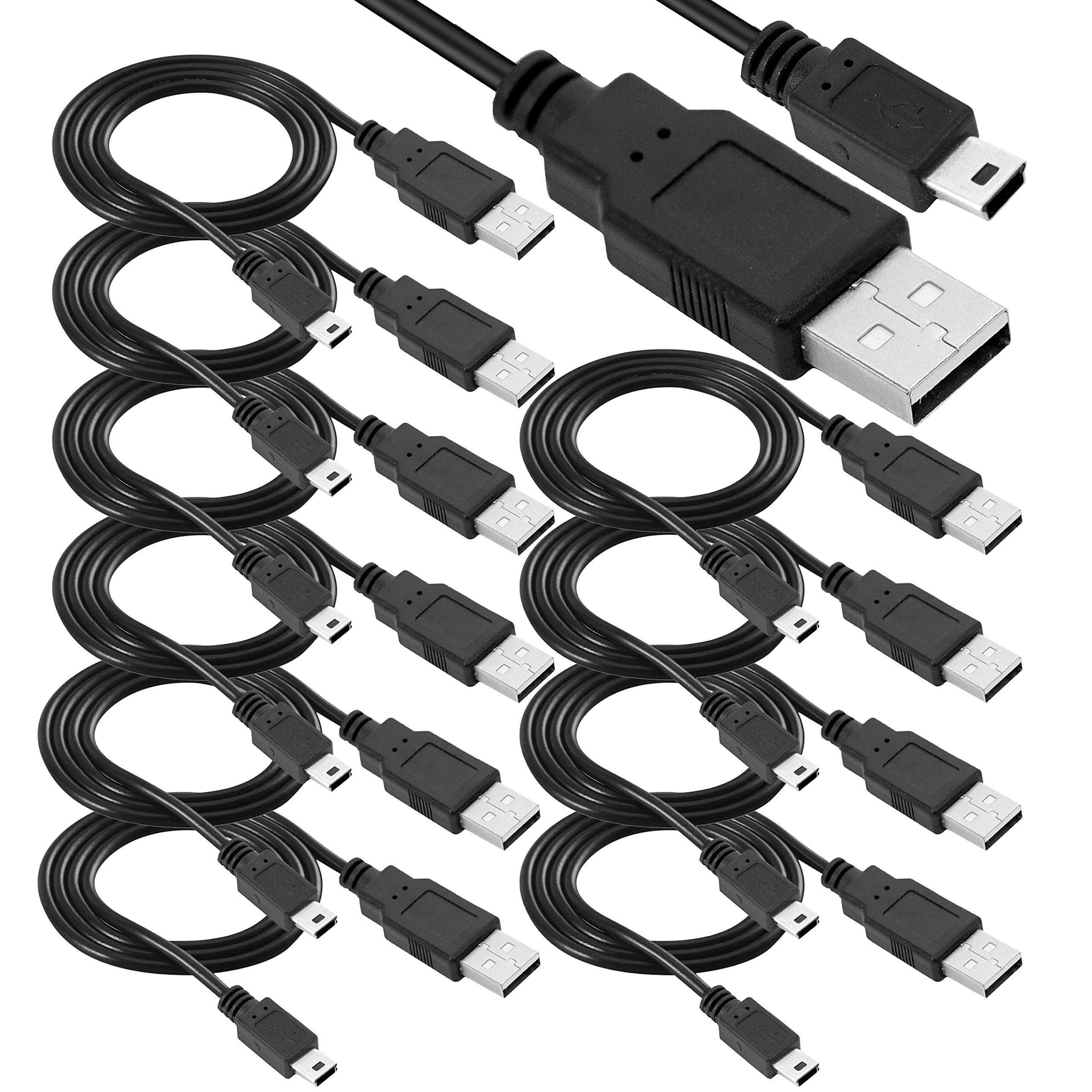 SaiTech IT Usb 2.0 A To Mini 5 Pin B Cable For External Hdds Camera Card Readers 2 Feet Black