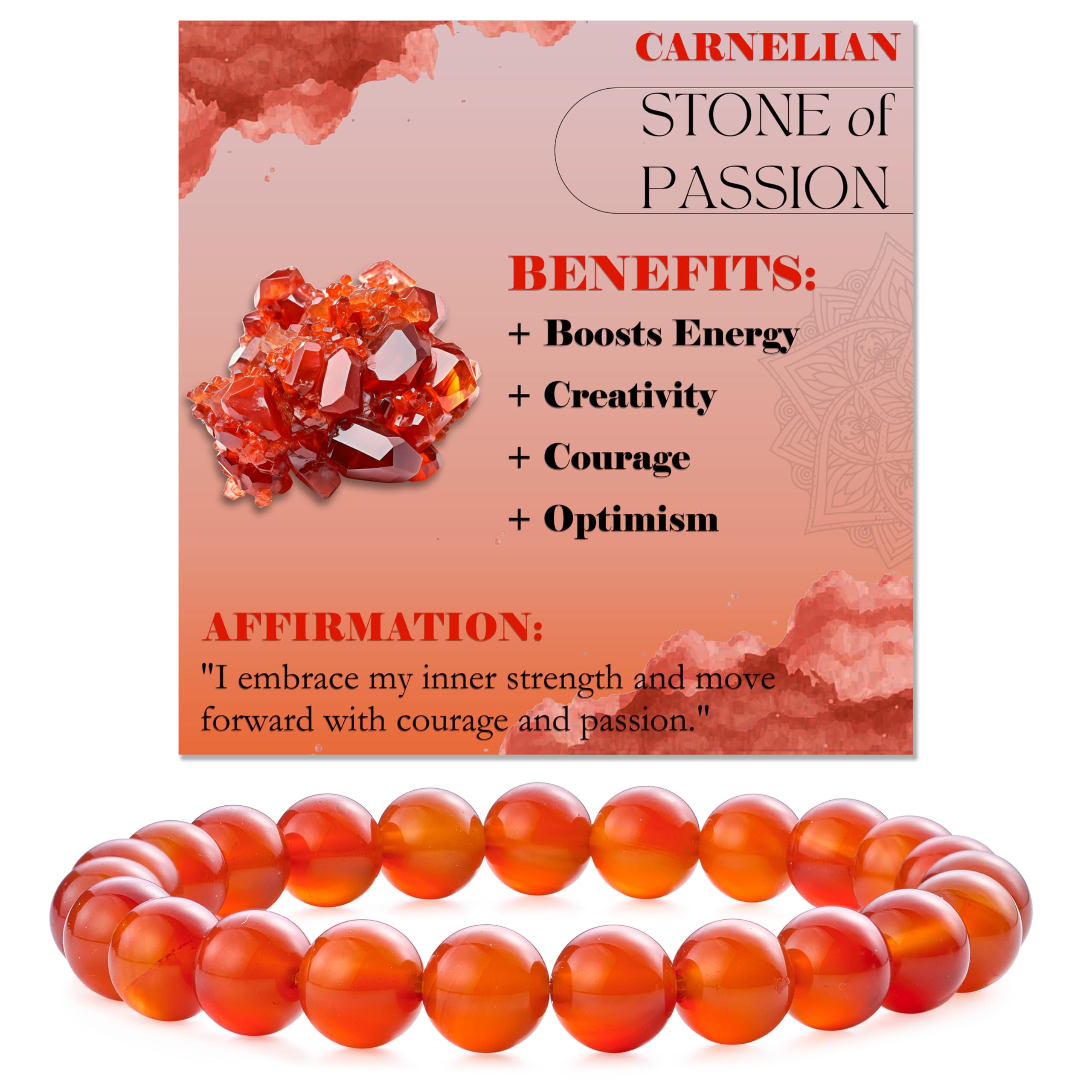 Bivei 8mm Beaded Bracelets for Women Handmade Semi Precious Natural Stone Stretch Elastic Jewelry Yoga Protection Gifts