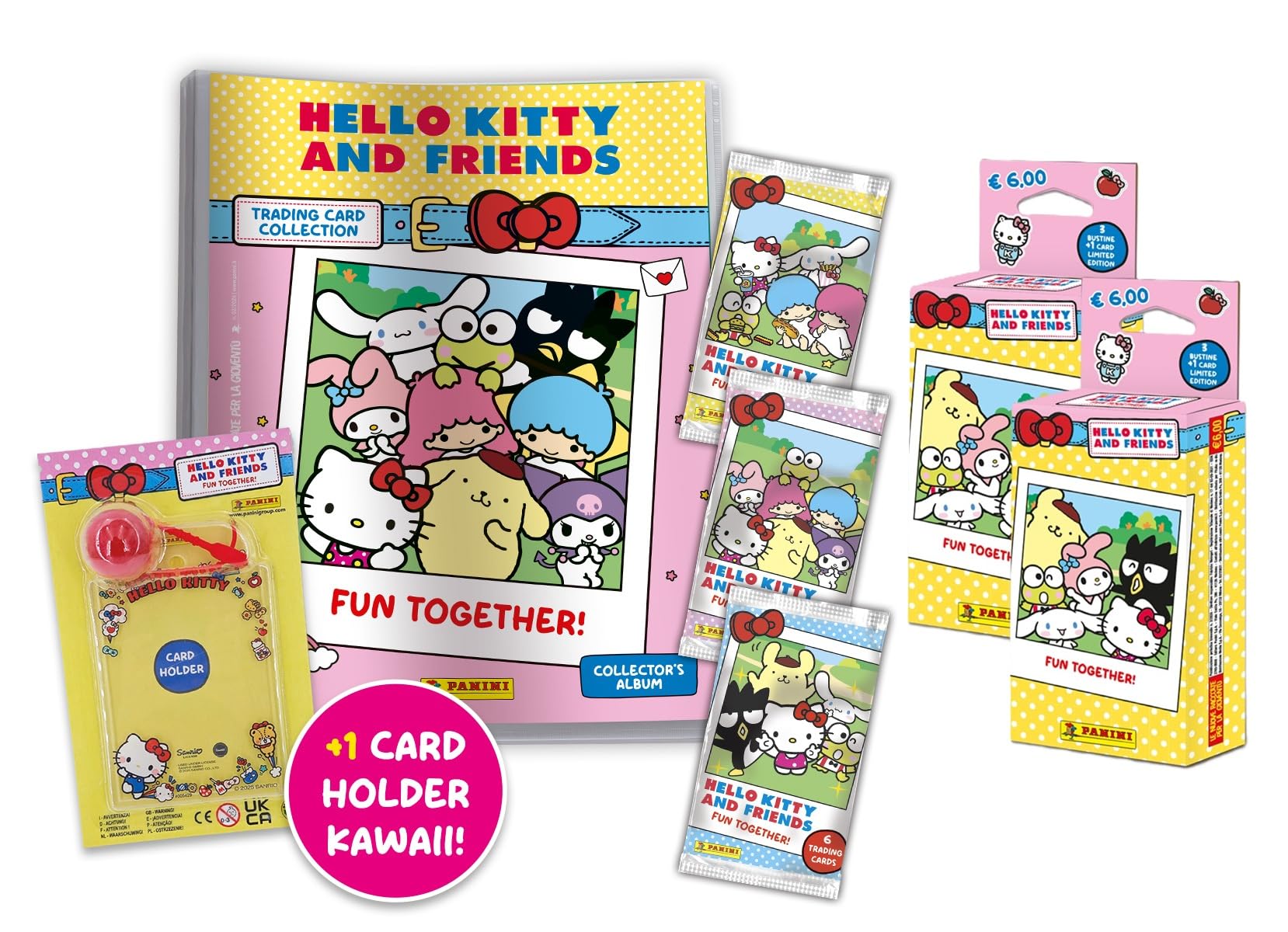 Hello Kitty & Friends™ – Fun Together! Trading Card Collection Panini - Super Starter Pack [Raccoglitore + 9 Bustine + 3 Card Limited Edition]