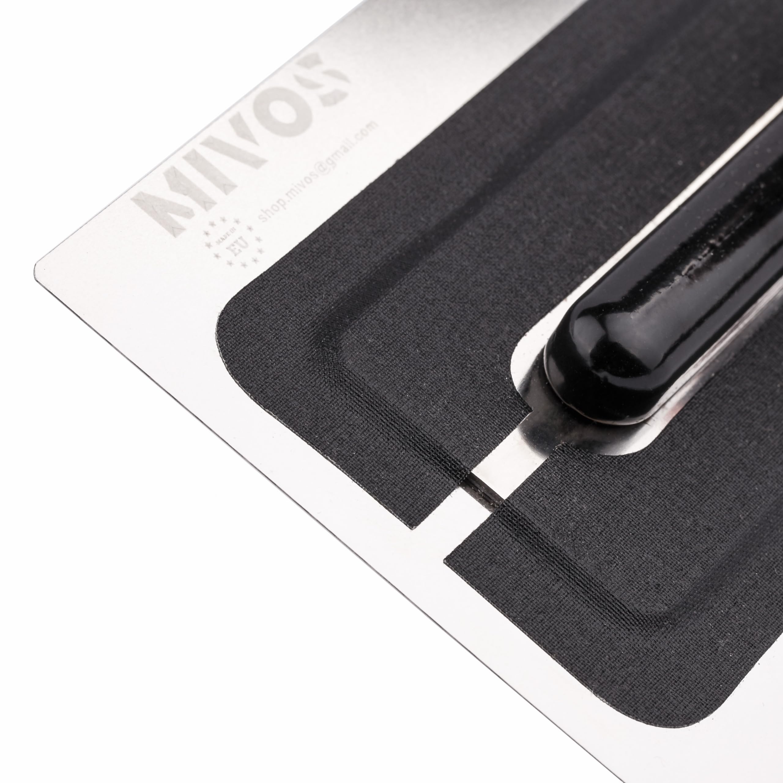 MIVOS Pelle à enduire Premium en acier inoxydable de haute qualité 280x110mm - Spatule pour enduit professionnel - Lisseuse - Outil de cloison sèche - Poignée ergonomique et antidérapante - FABRIQUÉ